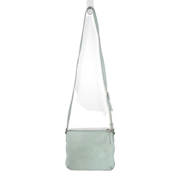 Kate Spade New York Light Blue Mint Green Pebbled Leather Crossbody Bag Purse - Picture 3 of 16